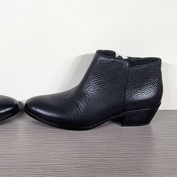 Sam Edelman Petty Chelsea Boot, Black Pebbled Leather, Womens Size 7.5 M / 37.5 - Picture 8 of 13